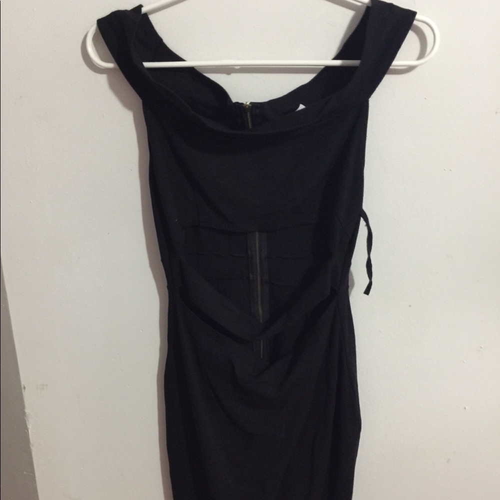 Black party dress w/open stomach